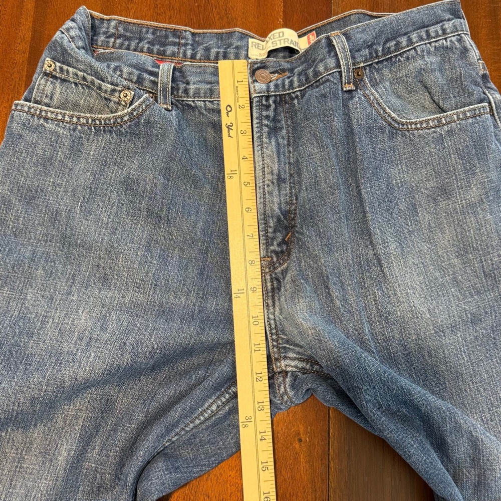 Levis 559 Mens Relaxed Straight Leg Flannel Lined Jeans Size 36 Measures 34x30 - Picture 10 of 11